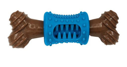 🦴 SPOT Bam-Bones Plus – Hueso Masticable con Centro Masajeador Sabor Tocino