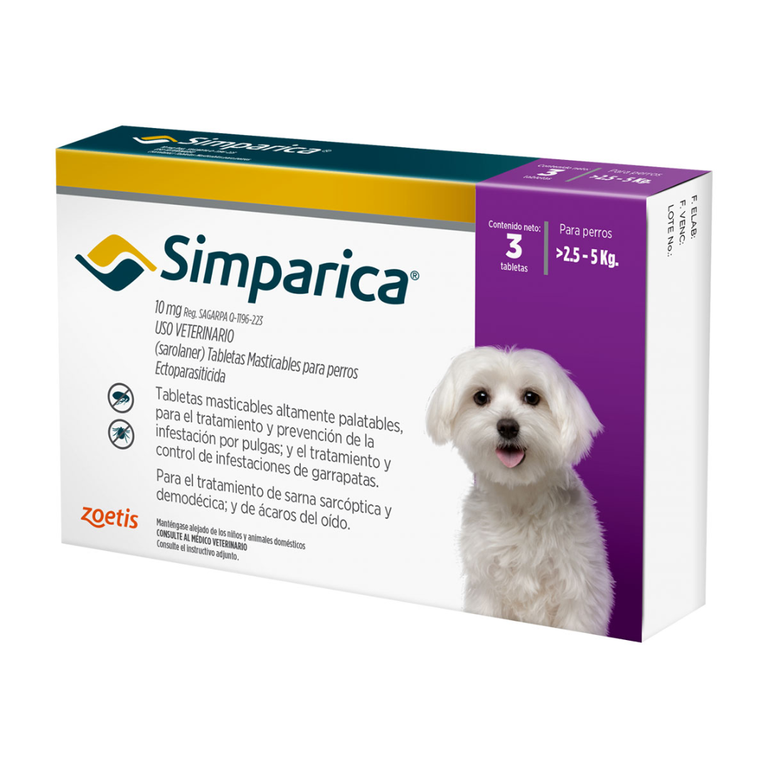 Simparica 2,5 a 5 Kg
