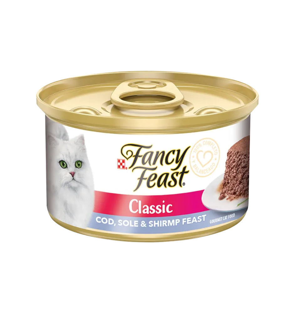 Fancy Feast Mousse de Pescado y Camarón