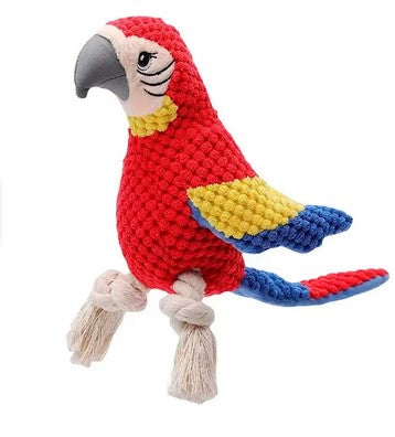 Peluche Juguete Para Perros Mordedor Loro Con Sonido Mascota