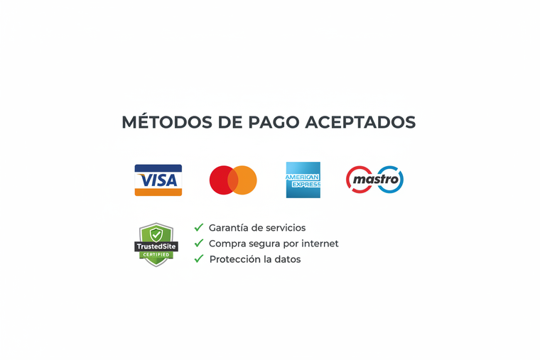 Banner de métodos de pago y seguridad