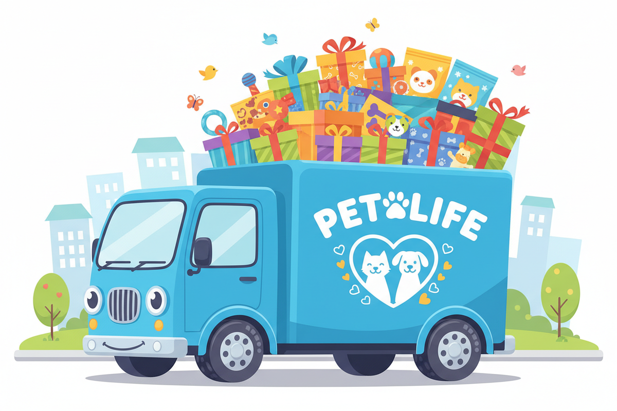 camion con regalos logo petslife