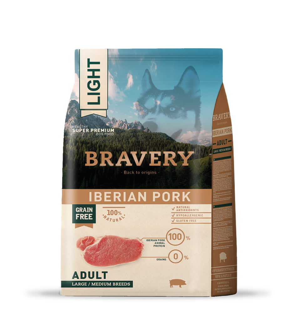 BRAVERY LIGHT IBERIAN PORK ADULT LARGE/MEDIUM BREEDS
